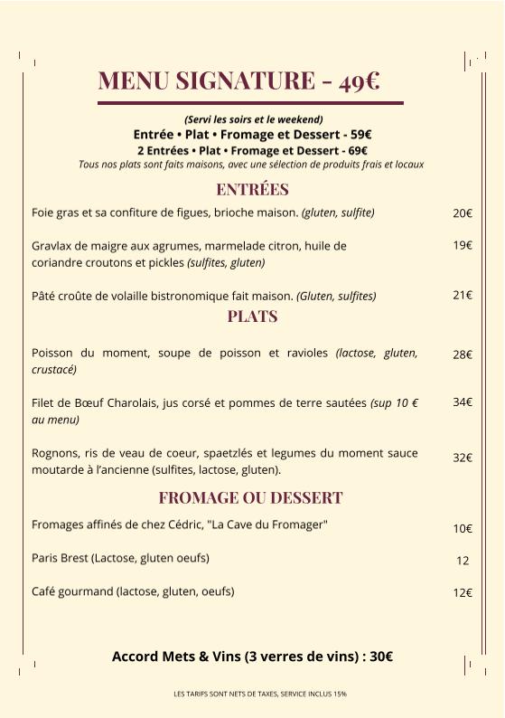 Bistrot Demols - Restaurant - Menu Image 3